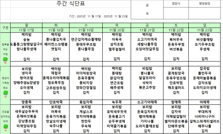 11.17~11.23 식단